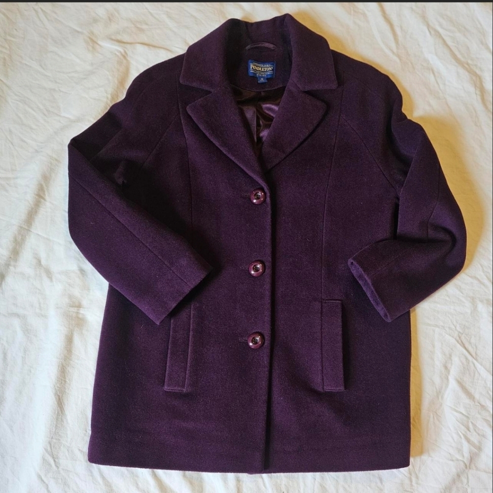Pendleton Wool And Angora Blend Pea Coat